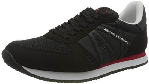 ARMANI EXCHANGE Rio Side Logo, Scarpe da ginnastica Uomo, Nero, 42 EU