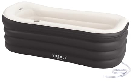 Tubble® Royale Badewanne Aufblasbar Black Onyx 255 Liter - Faltbare Badewanne für Erwachsene bis 188 cm, Aufbau in 1min, Für Indoor und Outdoor, Home Spa & Eisbad
