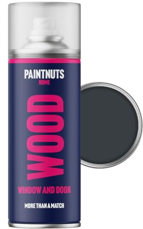 Paintnuts Wood Window & Door Paint - RAL-7016 - ANTHRACITE GREY Gloss 400ml Spray Can