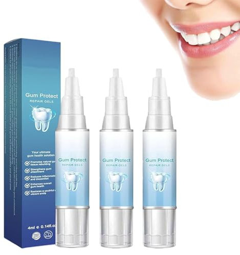 Zahnfleisch Therapie Gel, 3 Stück Gum Shield Therapy Gel, Teeth Whitening Essence Zahnaufhellungsstift, Essenz Zahnaufhellung, Zahnaufhellungsgel für Empfindliche Zähne Geeignet