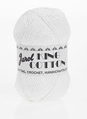 Jarol King Cotton Knitting & Crochet Yarn. Excellent Value Cotton Yarn Available in 2 Neutral Shades, 100% Cotton, 160 Metres, 100g Balls, Pack of 10, White