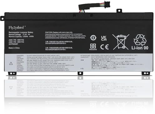 FlyZythrol 45N1742 laptop battery Compatible With Lenovo ThinkPad T550 | T550s T560 W550 W550s P50S Series 45N1743 45N1740 45N1741 00NY639 SB10K12721 11.4V 44Wh