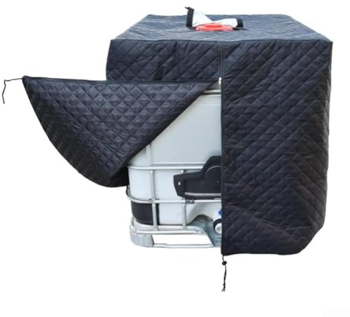 UrbanHui Copertura per serbatoio dell'acqua IBC da 1000 litri realizzata con tessuto Oxford 210D resistente alle intemperie invernali, protezione contro neve, ghiaccio, pioggia