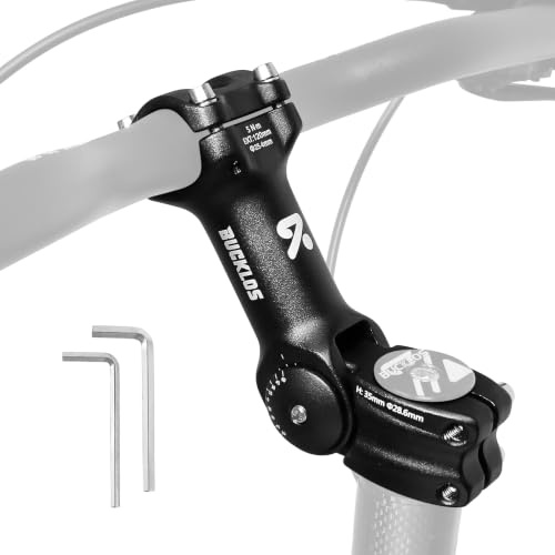 AEYINO Fahrradlenker Vorbau 25.4 * 120mm, Lenkererhöhung Fahrrad Für MTB | Hergestellt aus CNC-gefrästem Aluminium, um 60 Grad verstellbar, geeignet für Schotterwege und sanftes Gelände