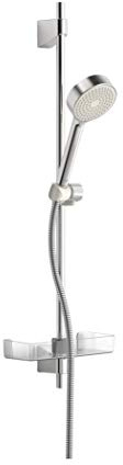 Hansa Wandstangenset / Brauseset Basicjet | + Wandstange, Montageset, Handbrause, Schlauch, Schieber, Seifenschale | Stange 720 mm, Durchmesser Brausekopf: Ø 95 mm, 1-strahlig, Brauseschlauch: 1750 mm