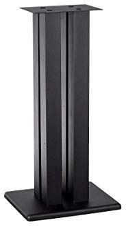 Monolith 24 Inch Speaker Stand (Each) - Black | Supports 75 lbs, Adjustable Spikes, Compatible With Bose, Polk, Sony, Yamaha, Pioneer and others