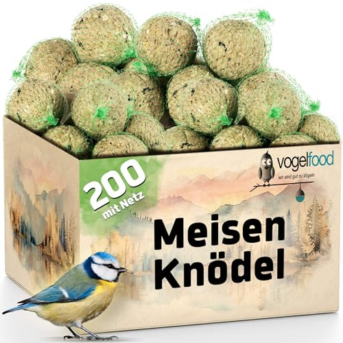 Vogelfood 200 Stück Meisenknödel mit Netz Marke Vogelfood Vogelfutter Wildvogelfutter Ganzjahresfutter Fettfutter
