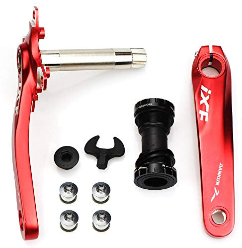 CYSKY Fahrrad Kurbelarm Set 170mm 175mm 104 BCD mit Tretlager Kit und Kettenblattschrauben für MTB BMX Rennrad, kompatibel mit Shimano, FSA, Gaint