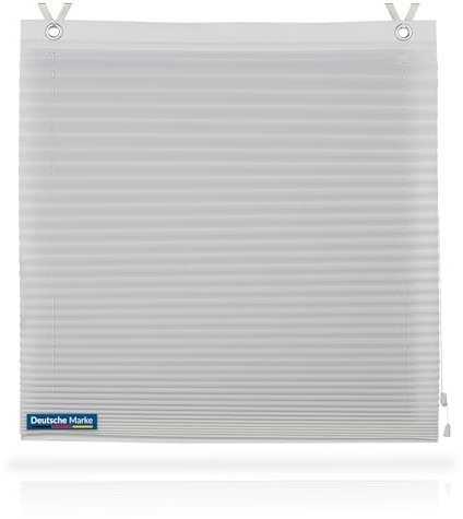 TEXMAXX® Raffrollo ohne Bohren 75 x 140 cm - Ösenrollo ohne Bohren - Faltrollo - Raffrollo Blickdicht - inkl. Zubehör