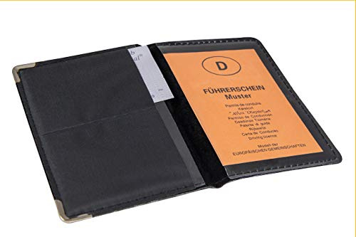 Ausweisetui RFID - Kreditkartenetui Kartenetui Ausweishülle Scheckkartenhülle EC Scheckkarte Visitenkarte KFZ-Scheinetui KFZ Ausweis Leder Braun Schwarz Damen Herren Sichtfenster (Variante 2)