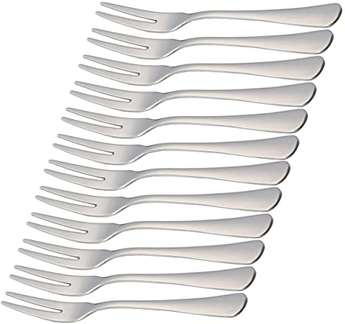 12 Serviergabel, Fruchtgabel 15x1,35 cm Edelstahl 18/0 Schlichtes Und Elegantes Design