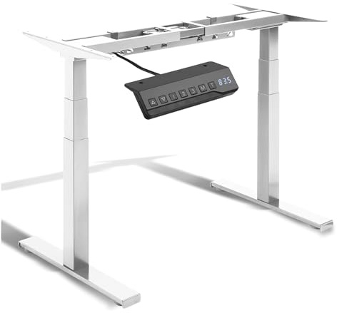 Xantron Schreibtischgestell elektrisch höhenverstellbar Weiß, 2 Motoren | 3 speicherbare Höhen, für Tischplatten bis 200 cm & 125 kg, geräuscharm, Erinnerungs-Timer, einfache Montage
