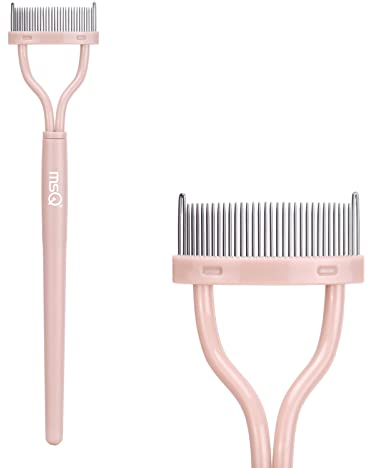 MSQ Ciglia pettine separatore ciglia pennello sopracciglia separatore ciglia mascara applicatore ciglia Definer con copertura pettine arco progettato spazzole cosmetiche strumento