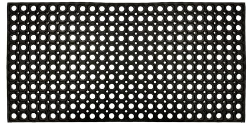 Grid Rubber Door Mat Heavy Duty Non-Slip Door Mats Outdoor Anti Fatigue Dirt Scrapper Floor Mat For Entrance, Backdoor, Patio And Lawn Outdoor Mat (PACK OF 1, 50 x 100 cm (Rectangular)