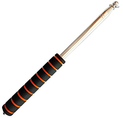 ＡＷＨＡＯ 1,2 M 3 M Tragbares Teleskop Handfahnenmast Werkzeug für Fahnen Windsäcke Pick, Orange, 2,5m