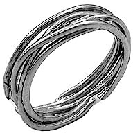 Cavaliere Gioielli Anello Filo della Vita Argento 925 Donna Uomo Portafortuna Legame amore famiglia (Argento)