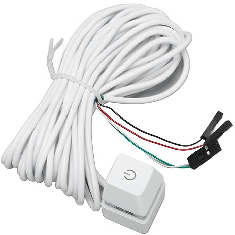 Desktop-Computer-Netzschalter, Externer Fernstart-PC-Motherboard-Power-On-Off-Schalter-Tasten-Verlängerungskabel, PC-Power-Taste EIN-Aus-Reset-HDD-Taste für Desktop-PC (Buntes