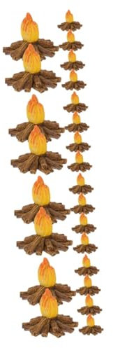 DIYEAH 24 STK Harz Feuer Weihnachtsdekoration Märchenpuppen Puppenmöbel im Maßstab 1:6 Modelle Ornament Feuermodell Mikro-Fake-Feuer künstlich falsches Feuer Baby Kamin Dekorationen
