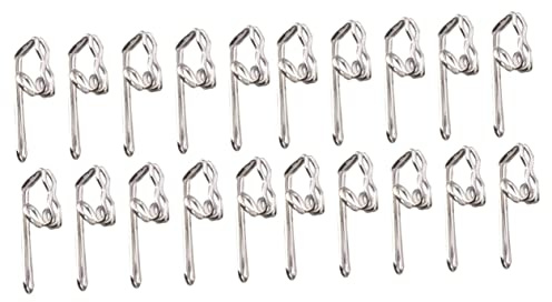 Ciieeo 200piezas Ganchos De Cortina De Metal para Drapeados Diseño Práctico y Resistente Color Plateado para Duchas y Ventanas