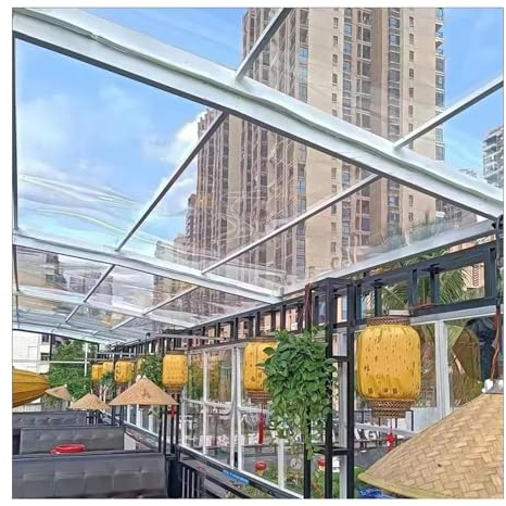 ZLRBN Ersatz Kunststoffplatten Gewächshäuser, Transparente Platte der Polycarbonat-Gewächshausplatte, Kunststoffplatte, Geeignet für Fenstergaragen (0.8x8m/2.6x26.2ft)