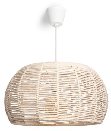 LEDKIA Lámpara Colgante Cuerda de Algodón Gazania Beige | CasquilloE27