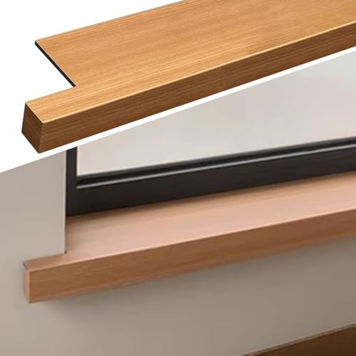 Piastra decorativa per davanzale della finestra, con finitura in legno, dimensioni personalizzate, facile da installare, copertura per davanzale della finestra, 70 cm x 15 cm (27 1/2 x 5 7/8) 10 40