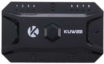 Okeeyseda Bluetooth Hub USB 5.0 Convertidor de Teclado y Mouse con Cable a Adaptador de Concentrador InaláMbrico Compatible con 8 Dispositivos para Tableta, Computadora PortáTil, MóVil