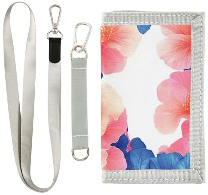 miaozhen Cartoon Begonia White trifold money clip wallet for womans cool lighweight clip wallet for men with lanyard billetera para hombre, cartoon Begonia white, One Size