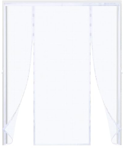 140x265cm Fly Screen Door White Easy Installation No Tools Needed Perfect for Single Doors Sliding Doors Campers and More Keep Fresh Air in!