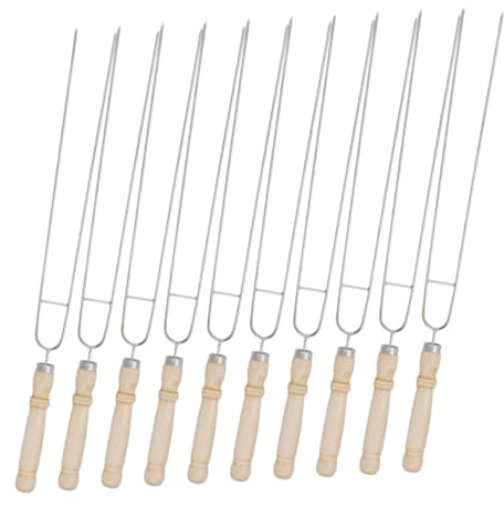 SUPVOX 10pièces Bâton De Barbecue Pratique De Brochettes Pour Barbecue Portable Accessoires De Rôtissage Pour Viande Et Légumes