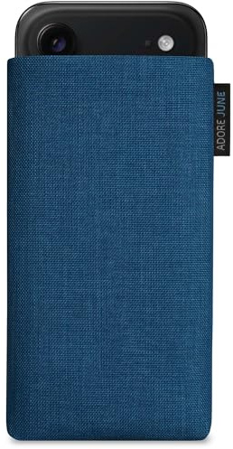 Adore June Classic Oceanblått Smartphonefodral kompatibelt med iPhone Air Mobiltelefonfodral av slitstarkt Cordura-Tyg med Dsplayrengöringseffekt