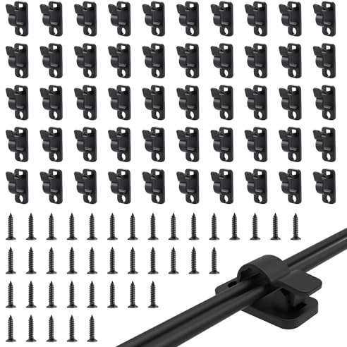 80 Pcs Outdoor String Light Clips Screw-in Hooks, Garden Hooks for Lights, Weatherproof Fence Hooks for Fairy Lights, Patio, Christmas & Festival Decor – Includes Hanging Basket Brackets, Gutter Clips