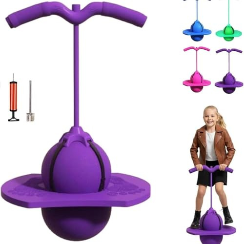 Jumpjoy Balance & Spass Balancierstange für Kinder, Pogo Sprungball,Balance HüPfball für Kinder,Sprungball Mit Griff, Pogo-Sprungball für Kinder und Erwachsene,Bounce Board TragfäHigkeit 300 Kg