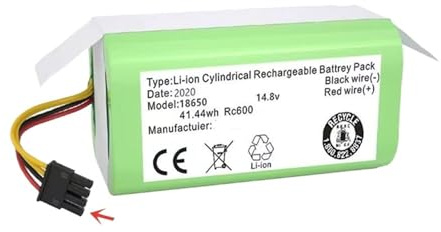 Batería de repuesto for robot aspirador, Compatible con Conga, | Excelencia 1290 1390 1490 1590 950 990 1090 1190 1790 3090 4090 Iones de litio(2600mAH)