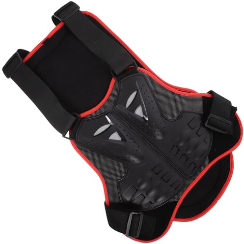 GOOHOCHY Chaleco Protector, Chaleco de Protección para Ciclismo Infantil, PE/eva, Talla L, Naranja, Correas Elásticas Ajustables, Protege Espalda y Columna Color Aleatorio