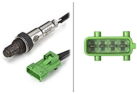 HELLA 6PA 358 066-261 Sonda Lambda - 4polos - Cable: 600mm