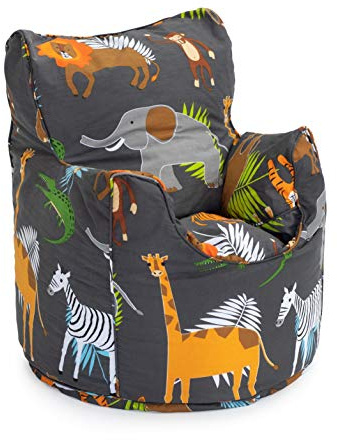 Ready Steady Bed Kids Toddler Armchair | Comfy Children Furniture | Soft Child Safe Seat Playroom Sofa | Ergonomically Designed Bean Bag Chair | Polyester, Cotton | Lightweight (Africa)