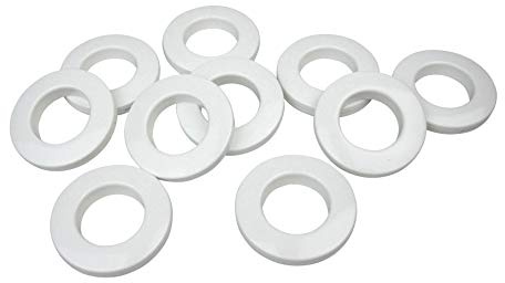 Stoffösen für Stoffloch Ø 24 mm, verwendbar für alle Stoffstärken, 10 Stück, Kunststoff, Weiss