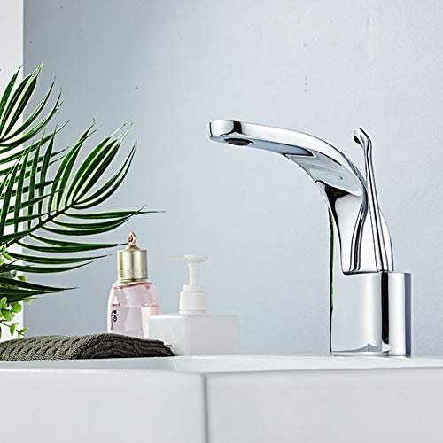 YHSGY Rubinetti Per Lavandini Bagno Rubinetto Per Lavabo In Oro Spazzolato Con Rubinetteria Per Acqua Calda E Fredda