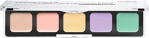 Catrice Allround Colour Correction & Concealer-palett, täckpenna, flerfärgad, 5 färger, upplysande, färgkorrigerande, omedelbart resultat, anti-pick, vegansk, utan parfym, utan alkohol (6 g)