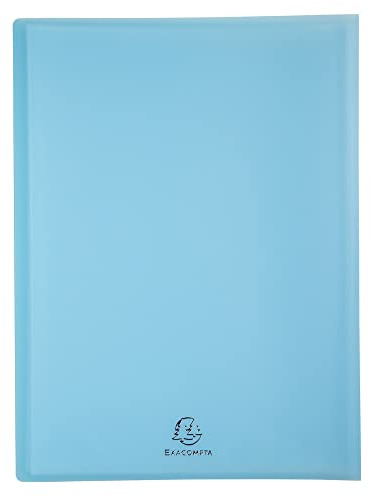 Exacompta - Réf. 5829E - 1 Protège-documents personnalisable Kreacover Pastel - 20 pochettes cristal lisse - 40 vues - pour A4 - dim 24x32cm - couverture en polypro semi-rigide - 5 couleurs aléatoires