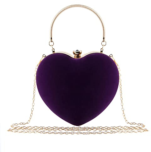 LHHMZ Damen Hochzeits Clutch Abendtasche Herz Clutch Geldbörse Stilvolle Mini Cocktail Ball Tasche Umhängetasche