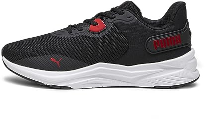 PUMA Disperse XT 3 Knit, Scarpe per Jogging su Strada Unisex-Adulto, Black White-for all Time Red, 44.5 EU