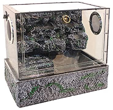Aquarium Schildkröten/Aquarien Turtle-Tank mit Terrasse, Glasschildkröten-Tank, Villa Wasserschildkröte Terrarium, Spezial-Tank zum Anheben von Schildkröten, Regenwald-Tank ohne Wechselwasser Terrariu