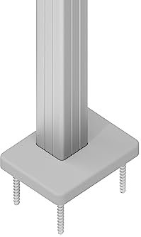 Gartenwelt Riegelsberger ALU-Tor-Pfosten Silber zum Festschrauben 2er-Set für Universal Alu-Torrahmen Zubehör für Gartenzaun Zaun WPC Steckzaun Sichtschutzzaun Garten Terrasse