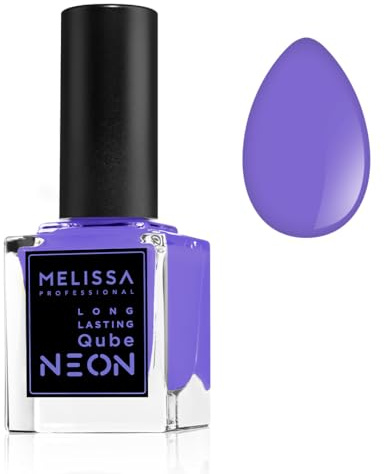 Melissa Smalto Unghie Lunga Durata Long Lasting Qube 10 Ml special Edition Effetto Neon Disco Lights, (Viola) | Special Edition, Effetto Neon, Disco Lights