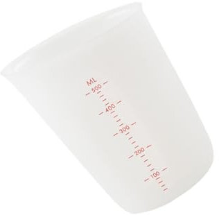 MAGICLULU Messbecher Einschenken Epoxy Tasse Mischen Silikonbecher Messbecher 250ml Labor Messbecher Flüssigkeitsmessbecher Scale-harz-mischbecher Silikon Messbecher Weiß Backwaage Flexibel