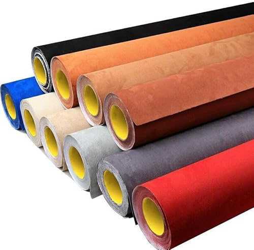 Mikrofaserstoff Folie Selbstklebend Premium - Wildleder Optik Stretch Stoff - Car Wrapping Folie (Anthrazit, 5 m x 1,42 m)