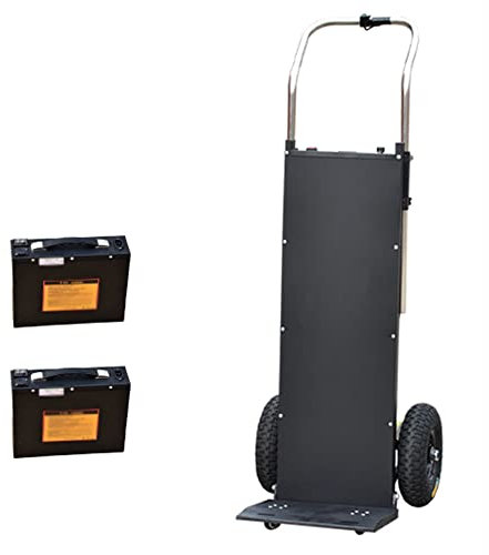 Carro Eléctrico Para Subir Escaleras, Carro Que Ahorra Mano De Obra Para Subir Y Bajar Escaleras Con Carga De 220 Kg, Carretilla De Mano Fácil De Operar Con Batería Extraíble De 48 V/36 Ah/Negro/2 B