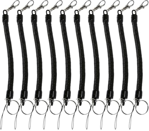 HANABASS 10stücke Dehnbare Schlüsselanhänger Teiliges Ausziehbarer Schlüsselanhänger Mit Spiral-feder Elastische Schlüsselketten Für Schlüssel Ausweis Und Persönliche Gegenstände